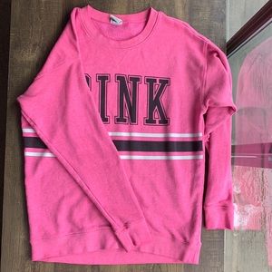 Vintage varsity style pink crewneck